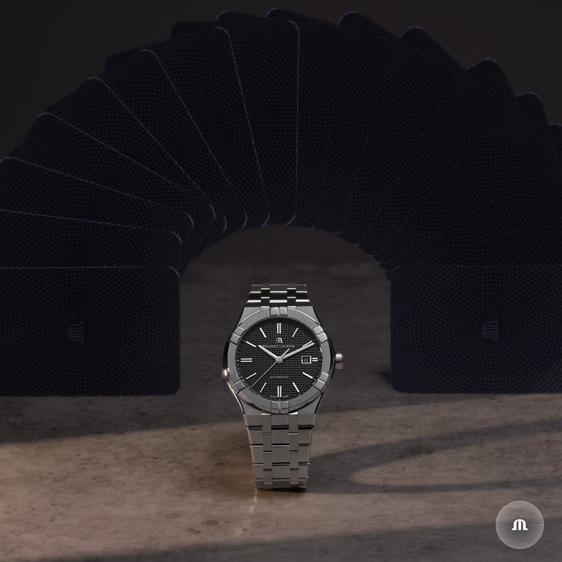 Aikon Automatic Black Dial, 42mm - Stainless Steel Bracelet - AI6008-SS002-330-1