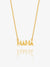 Mini Art Deco Mama Necklace - Gold - ALMNGPMINI
