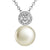 Amberley Halo Pearl Pendant - Silver - 1703641