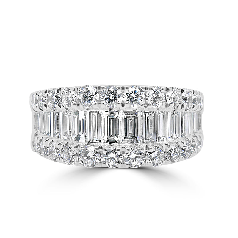 Platinum Graduated Baguette Diamond Ring - 2.51ct