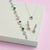 Celeste Mini Star Necklace - Emerald Green & Silver - AS22SGN09