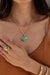 Large Round Turquoise Pendant - Gold - NK10575-GTQ