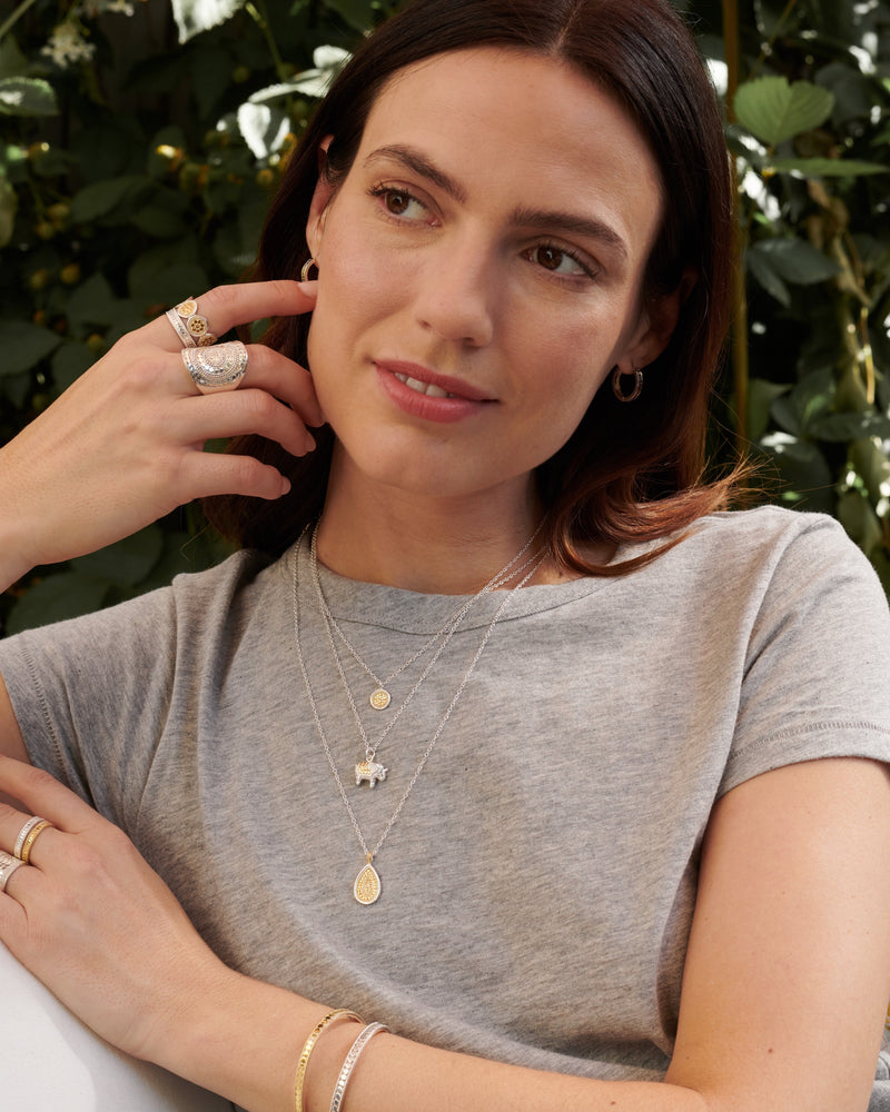 Classic Teardrop Reversible Pendant - 4174N-TWT