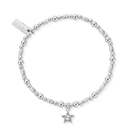 April Birthstone Bracelet - Silver - SBBCB3486