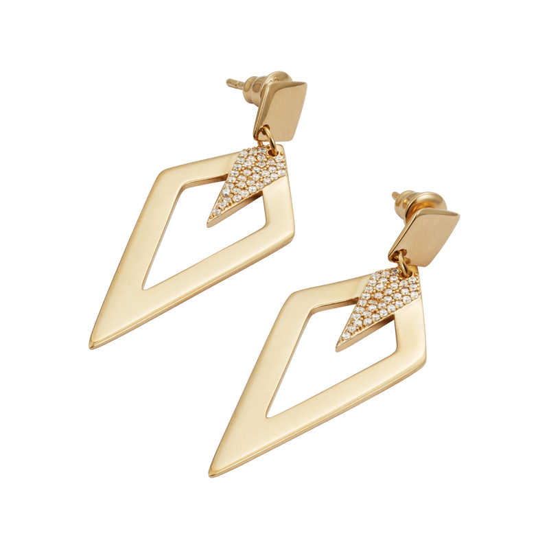 Arrowhead Earrings - Gold - 23EAHgcz