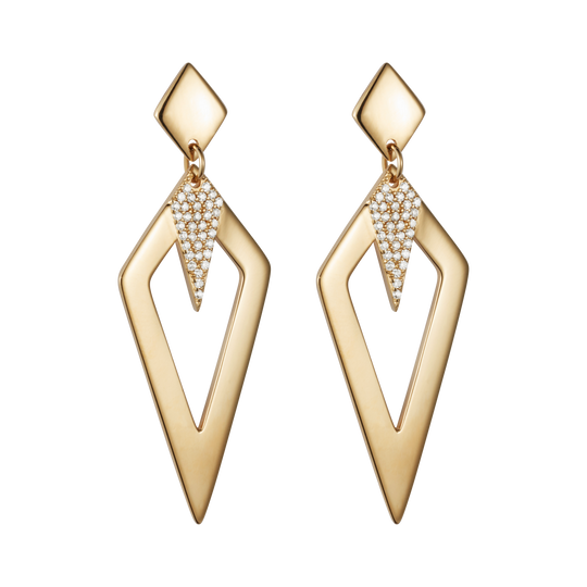 Arrowhead Earrings - Gold - 23EAHgcz