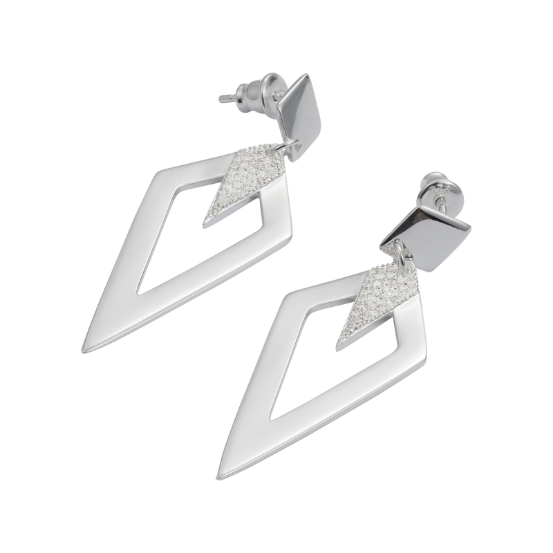 Arrowhead Earrings - Silver - 23EAHscz