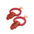 Art Deco Chandelier Earrings - Sienna Red - 24EADCr