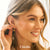Glistening Flower Bud Stud Earrings - Gold - GEST3445