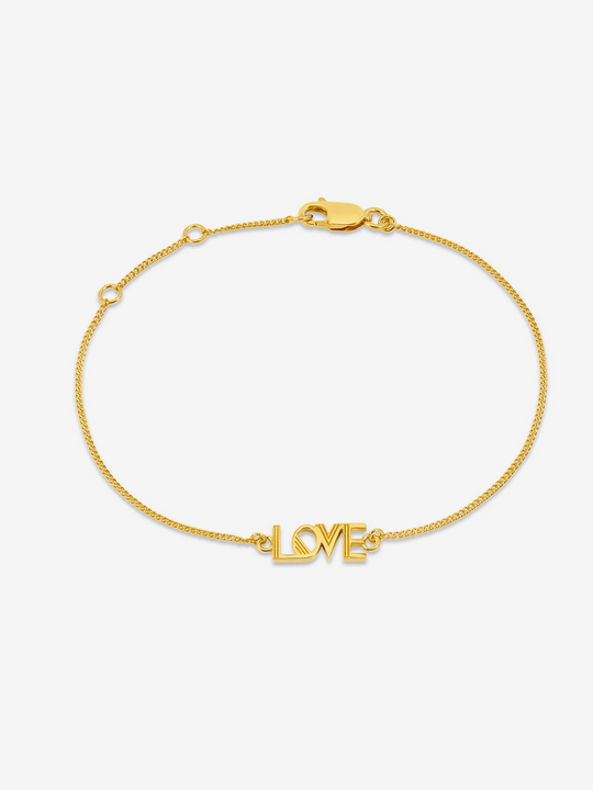 Art Deco Love Bracelet - Gold - ALLBGP