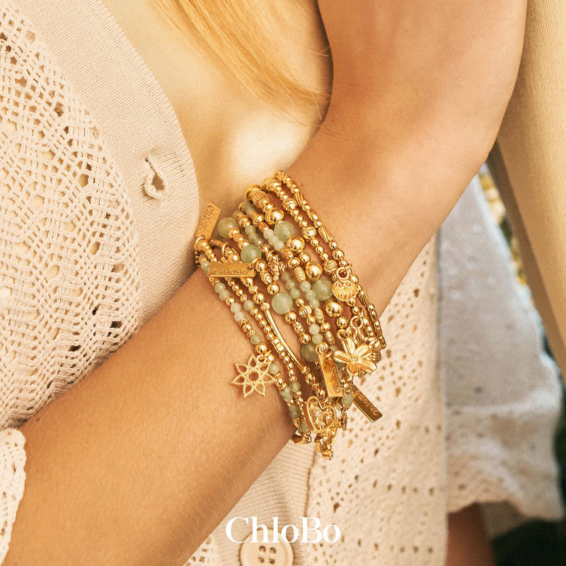 Good Fortune Aventurine Bracelet - Gold - GBAFRO