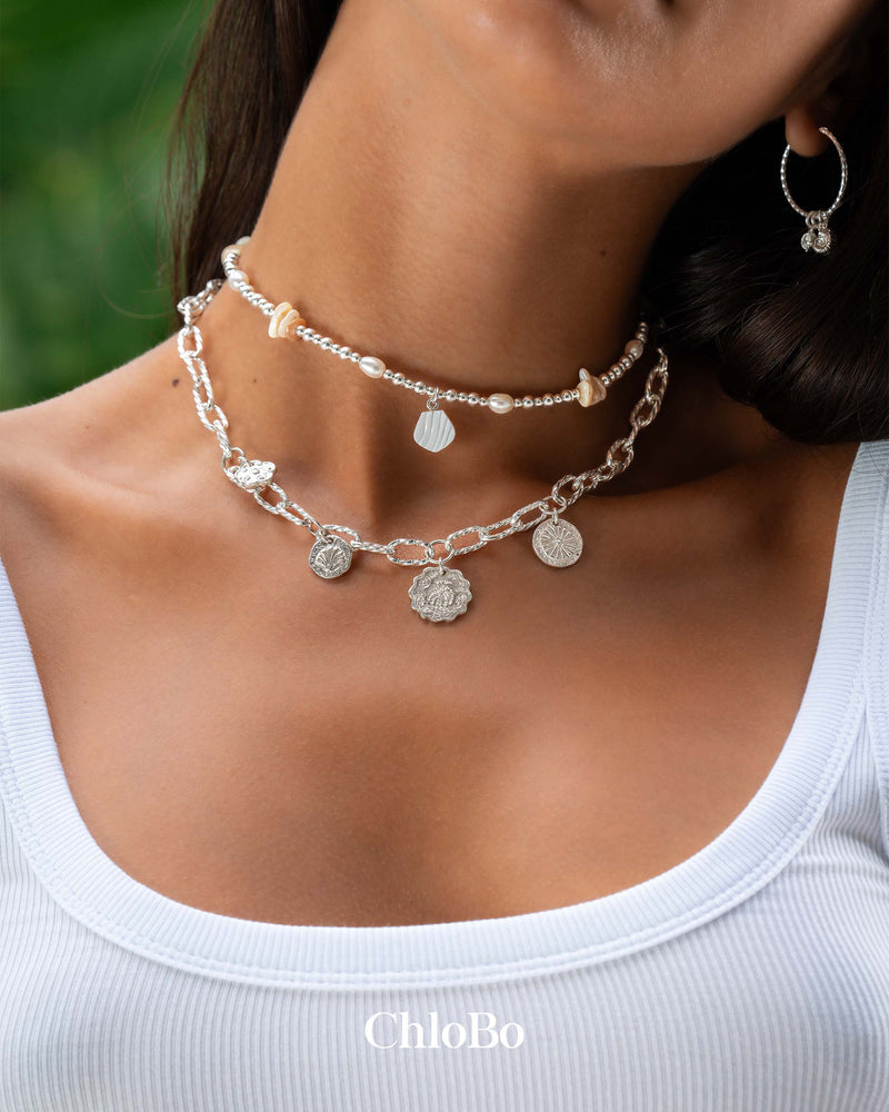 Dream Waves Necklace - Silver - SNS3540