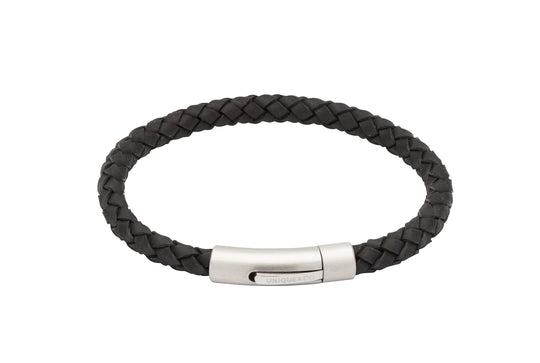 Black Leather Bracelet - B399BL