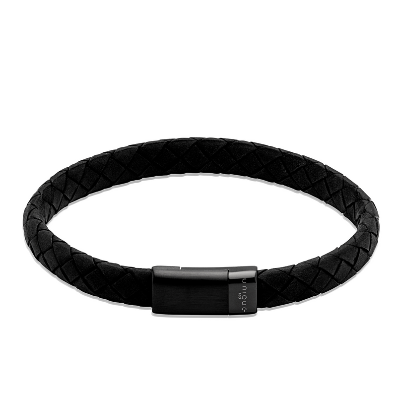 Leather Bracelet - Black - B454BL