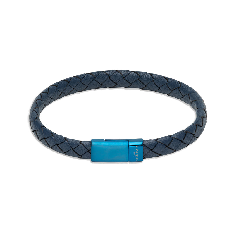 Navy Blue Leather Bracelet - B494NV