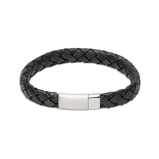 Leather Bracelet - Dark Green - B497DG