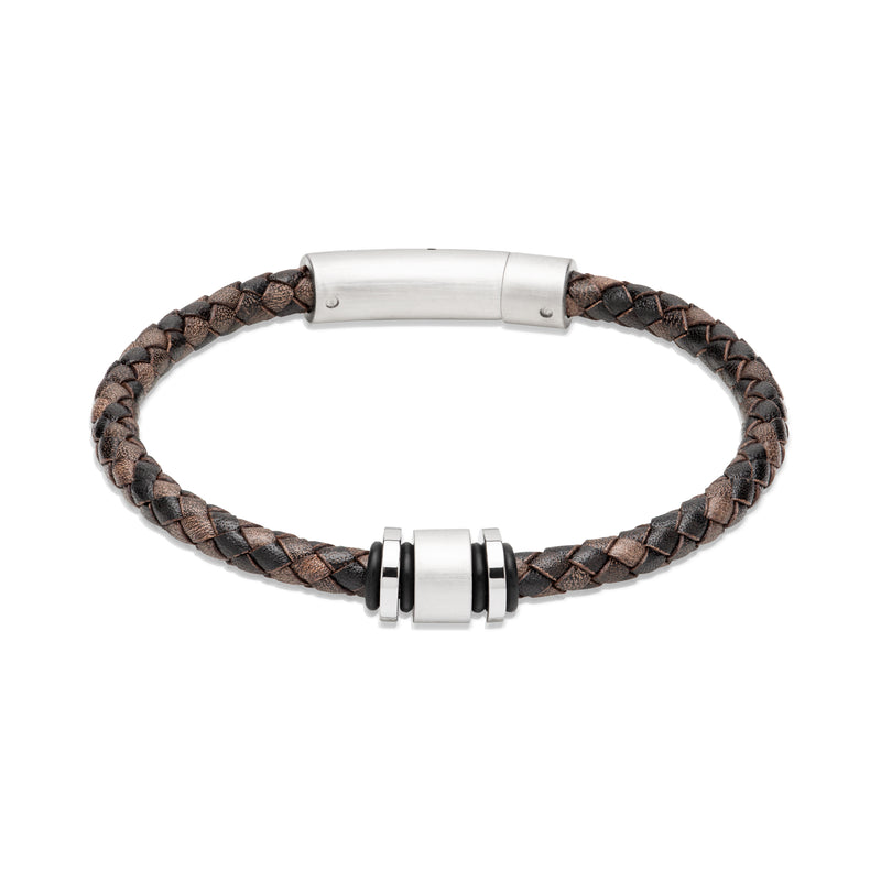 Antique Dark Brown Leather Bracelet - B510AB