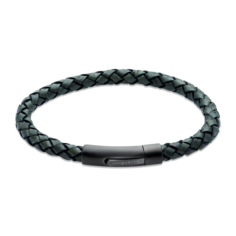 Leather Bracelet - Dark Green - B512DG