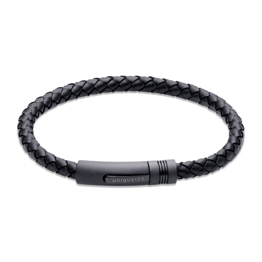 Leather Bracelet - Black - B517BL