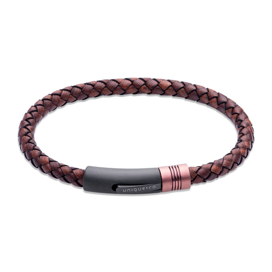 Leather Bracelet - Antique Brown/Black - B518AB