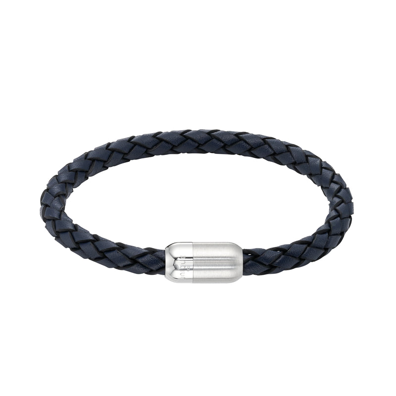 Leather Bracelet - Navy Blue