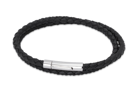 Black Leather Bracelet - B62BL