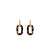 Milano Leopard Pattern Chain Link Earrings - Gold - 7830TU