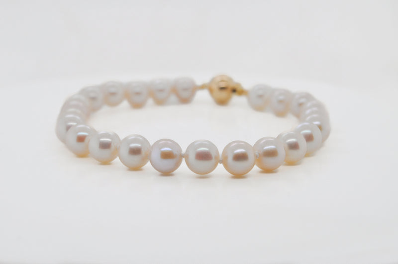 Freshwater Pearl Bracelet - Gold - BCRP-CC15/3