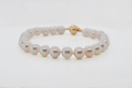 Freshwater Pearl Bracelet - Gold - BCRP-CC15/3