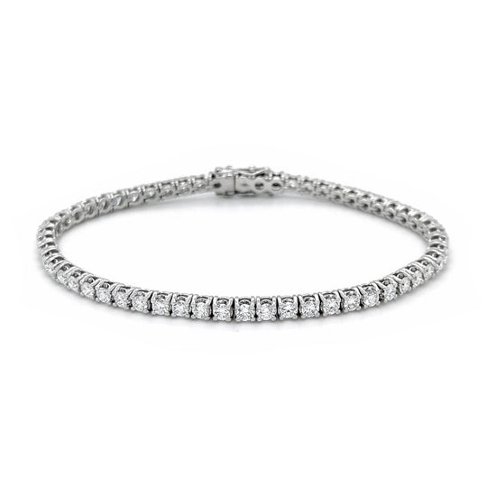 Diamond Tennis Bracelet, 4.56ct Laboratory Grown - 9ct White Gold - BCW448LG9