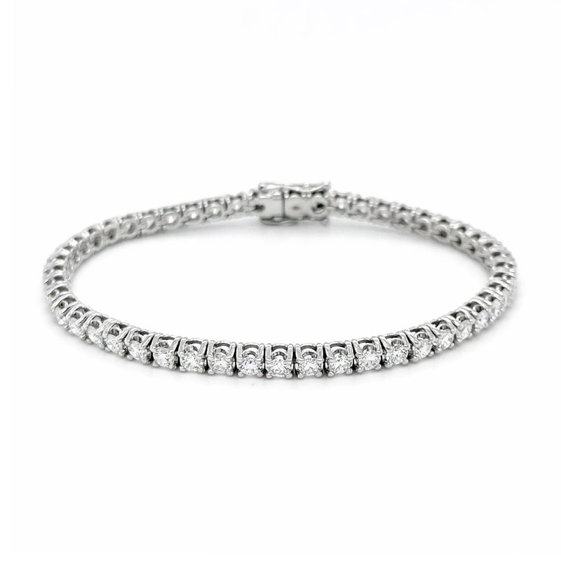 Diamond Tennis Bracelet, 4.97ct Laboratory Grown - 9ct White Gold - BCW490LG9