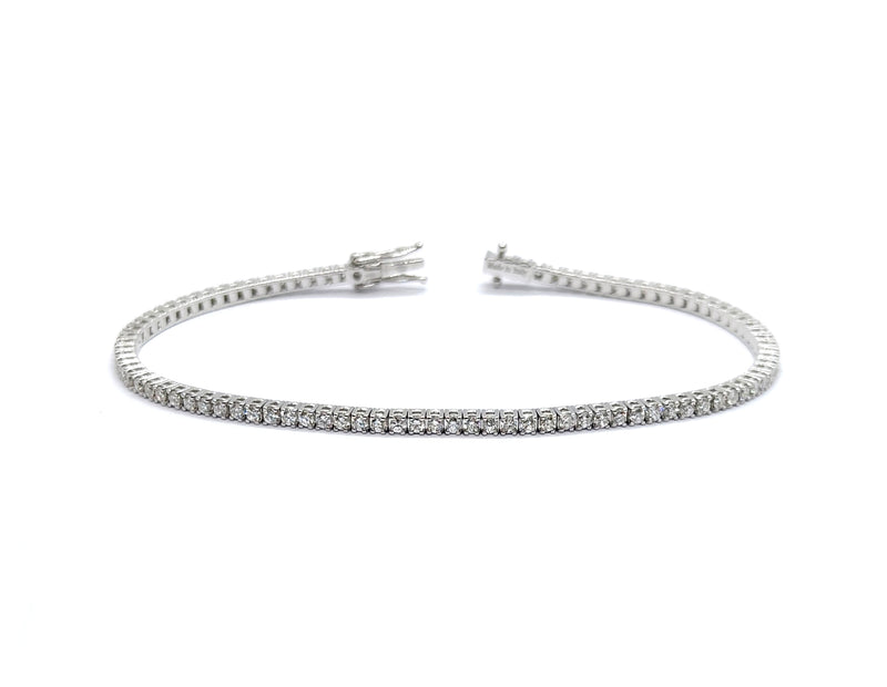 Diamond Line Bracelet, 1.03ct - 18ct White Gold - BCW103D