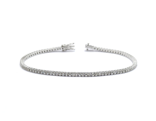 Diamond Line Bracelet, 1.03ct - 18ct White Gold - BCW103D
