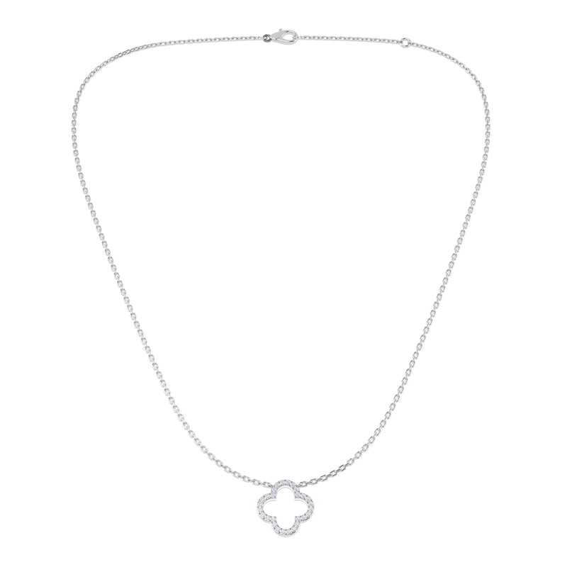 Diamond Pendant Necklace, 0.13ct - 9ct White Gold