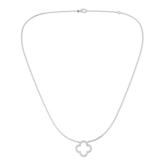 Diamond Pendant Necklace, 0.13ct - 9ct White Gold