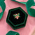 Amelia Bow Ring, Green & Pink - Gold - AS22TRR12
