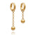 Stellar Orb Drop Chain Earrings - Gold - BPE04GP