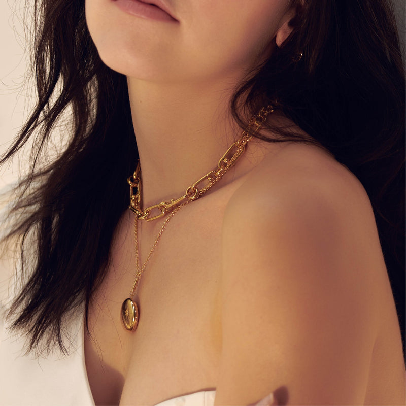 Large Stellar Star Locket - Gold - BPN08GP