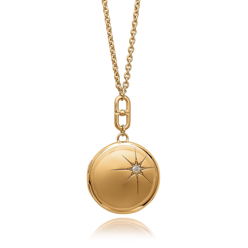Large Stellar Star Locket - Gold - BPN08GP
