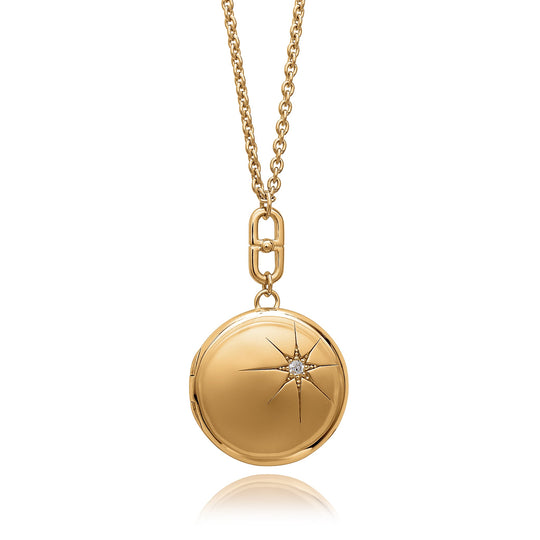 Large Stellar Star Locket - Gold - BPN08GP