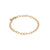 Oval Chain Bracelet - Gold - BR10101-GLD