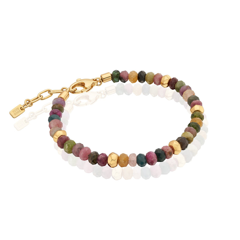 Tourmaline Beaded Bracelet - Gold - BR10186-GTOUR