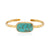 Turquoise Atitlán Cuff Bangle - Gold - BR10207-GTQ