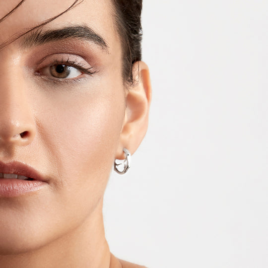 Blackthorn Mini Hoop Earrings - Silver - BT014.SSNAEOS