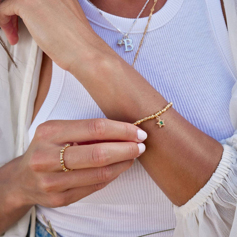 May Birthstone Bracelet - Gold - GBBCB3489