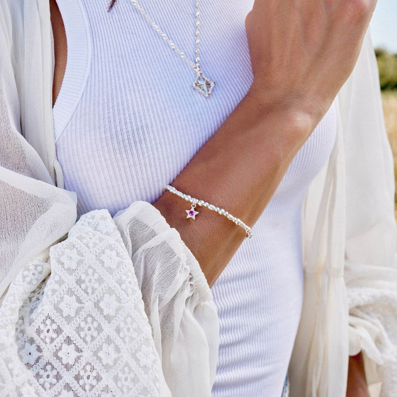 July Birthstone Bracelet - Silver - SBBCB3492