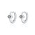 Large Black Star Huggie Earrings - Silver - SPS-78