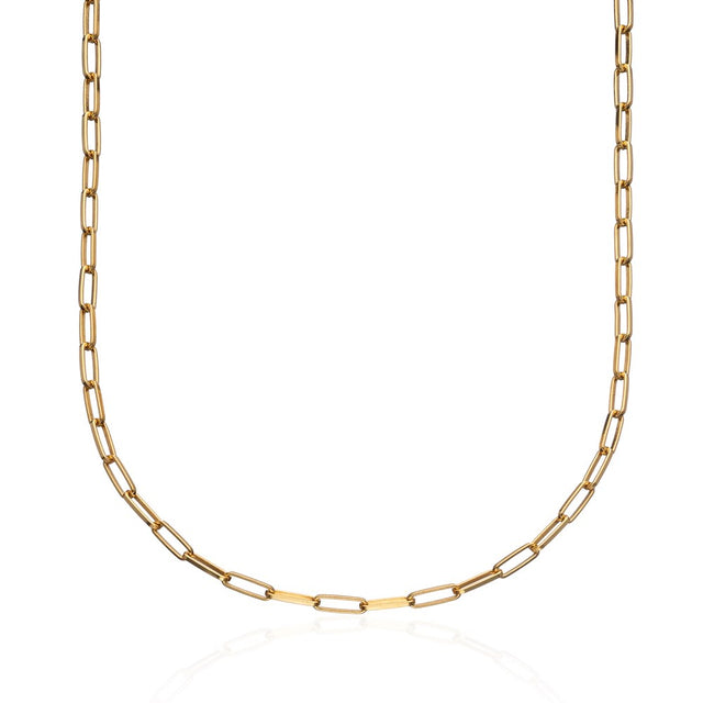 Box Link Chain Necklace - Gold - SPCHGBL