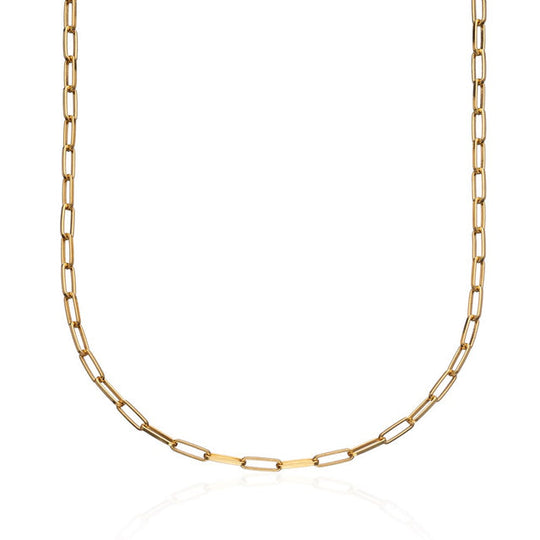 Box Link Chain Necklace - Gold - SPCHGBL