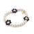 Flower Pearl Bracelet - Black - 24BFPBb